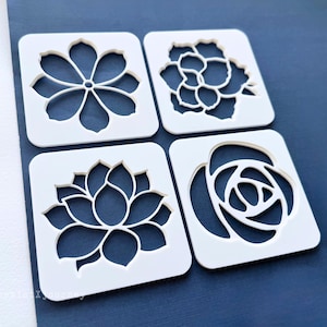 Aquarell Swatch Template, Floral Swatch Card Templates, Blumen Schablone, Farbmuster Vorlage