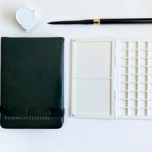 Juego de diario con paleta de acuarela, tamaño A7, 36 cuadrículas, diario Baohong 100 % algodón, portátil, al aire libre