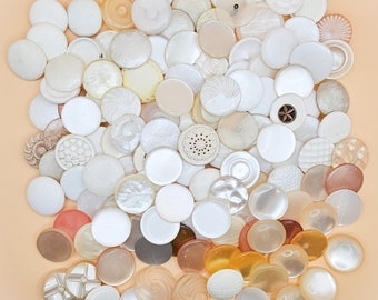 130 mid-century plastic buttons