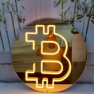 Custom Bitcoin Coin Sign, Crypto & Stocks Sign, Custom Cryptocurrency Sign,Custom Lighting, Custom Neon Sign for Investors and Traders