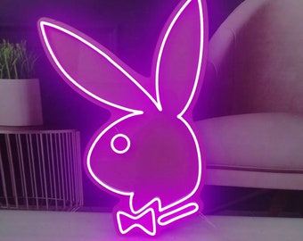 Personalized Playboy Bunny Sign, Create your Custom Neon Sign, Playboy Bunny Wall Art, Custom Bunny Wall Sign