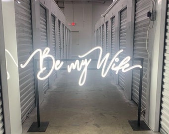 Create your Custom Proposal Engagement Neon Light Sign, Marry Me Neon Sign, "Be my Wife" Neon Light Sign, Custom Proposal Sign for Weddings