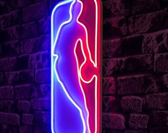 Personalized NBA Neon Light Sign, National Basketball League Jordan Sign, LED Basketball Light Sign, Custom Basketball Signage