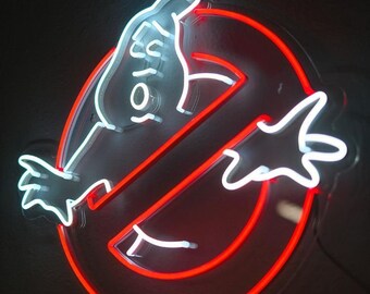 Create your Custom Ghostbusters Neon Light Sign, LED Ghost Busters Wall Art, Ghost-Busters Logo Neon Sign, LED Sign for Ghost Buster Fans