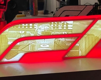 Lámpara led logo F1 con litofanía