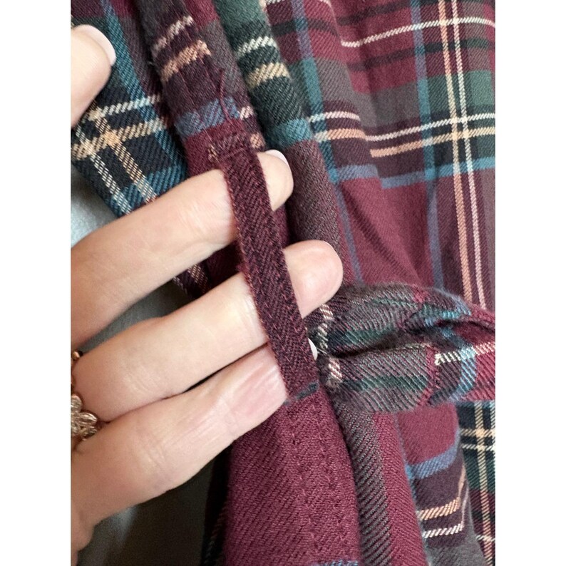 Bata de hombre a cuadros VTG Pendleton Country Traditionals, mezcla de algodón y lana color burdeos, talla L imagen 8