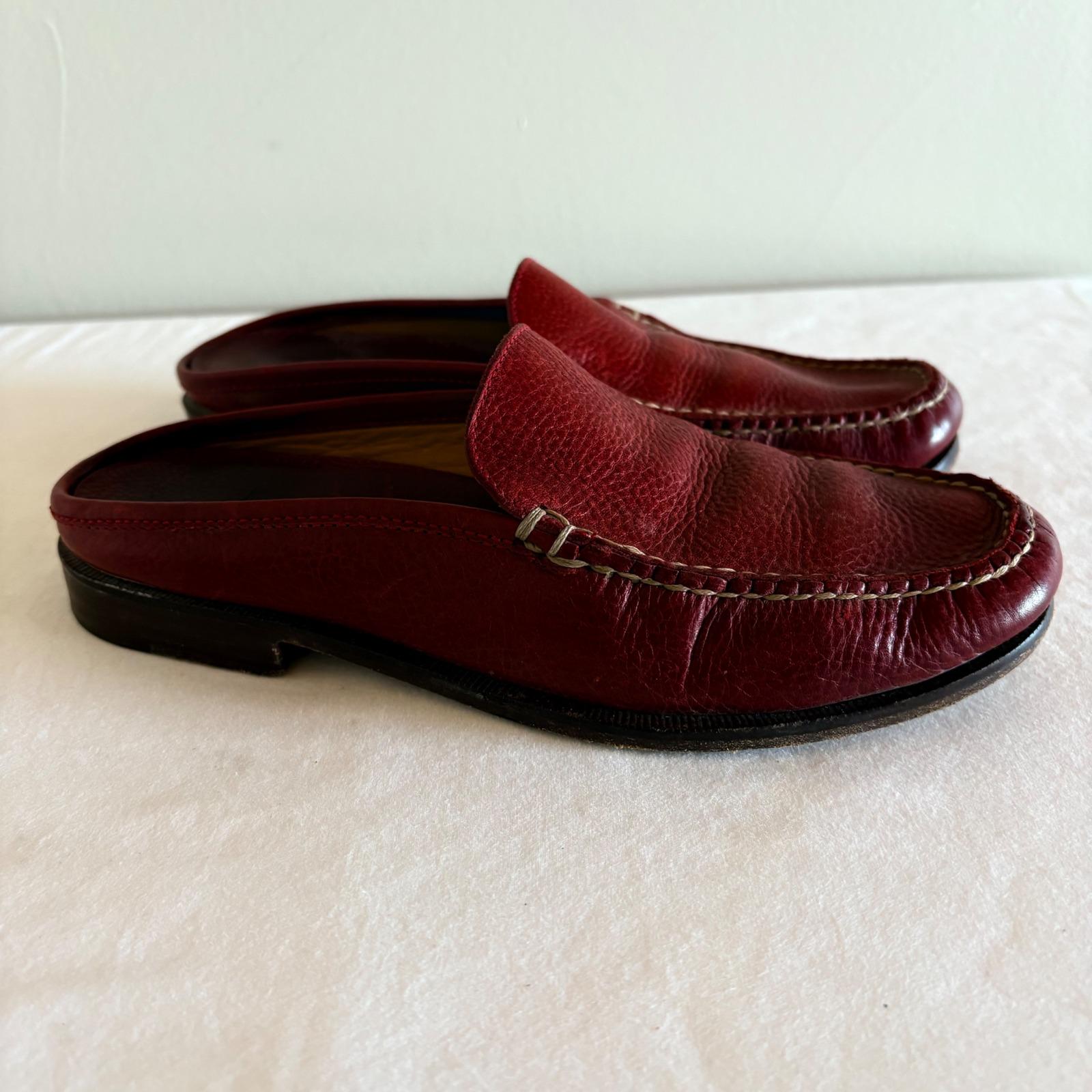 Cole Haan Men\'s Red Leather Slip-On Loafers Cole Haan Mens Pinch Leather Slip On Penny Loafers Red 8.5  main image 3