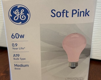 GE Lighting PINK 60 Watt Light Bulbs 1 Pack/2 Bulbs - Discontinued