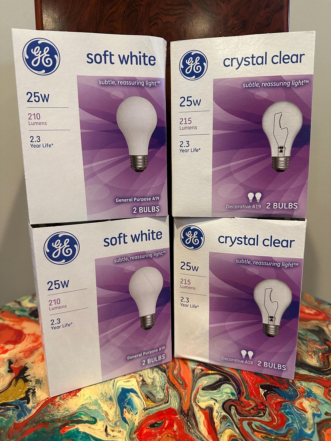 Click Bulb Pack GE Soft White & Clear Lights - 25w - Light Bulbs - 2 Packs Clear/ 2 ...