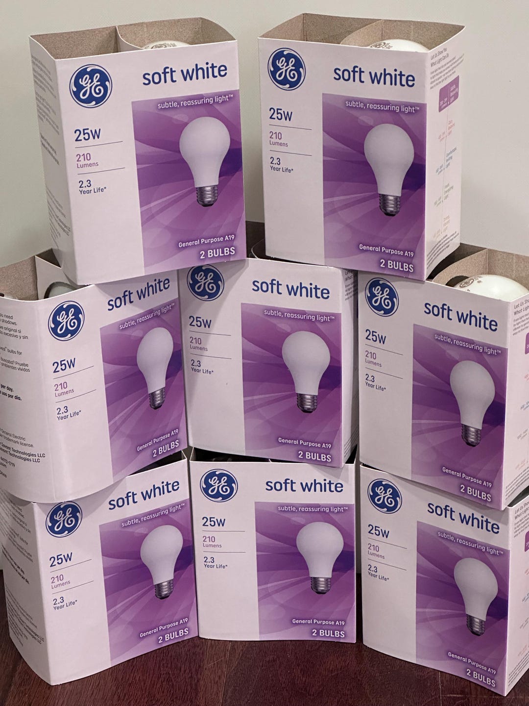 Click Bulb Pack GE Soft, Subtle Light - 25 Watt - Light Bulbs - Medium Base - Multi ...