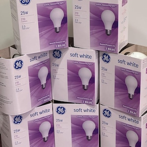 GE Soft, Subtle Light - 25 Watt - Incandescent Light Bulbs - Medium Base - Multi Packs