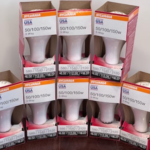 Old Style - Sylvania - Soft White 3-Way Light Bulbs - 50/100/150 Watts - Multiple Packs - Made in USA