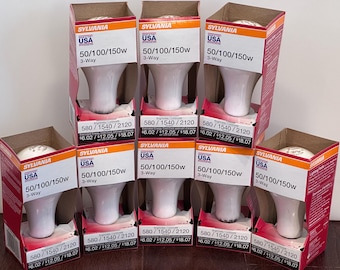 Old Style - Sylvania - Soft White 3-Way Light Bulbs - 50/100/150 Watts - Multiple Packs - Made in USA