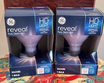GE Reveal - 65 Watt - PC87904 - Old Style - Indoor Floodlights - BR40 Bulb Size
