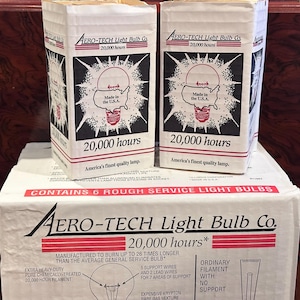 Aero-Tech Light Bulb Co - 25 Watt - Frosted - Light Bulbs - 6 Pack - 20,000 Hours - Old Style