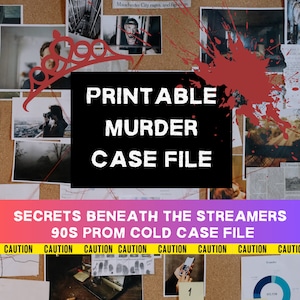 Printable Murder Mystery Case File | Mystery Date Night | Detective True Crime Game Instant Download