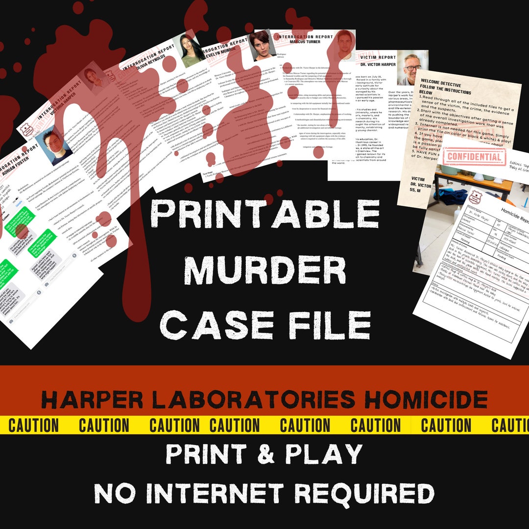 Printable Murder Mystery Case File Mystery Date Night Detective Printable Murder Mystery Case File Mystery Date Night Detective
