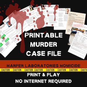Printable Murder Mystery Case File | Mystery Date Night | Detective True Crime Game Instant Download