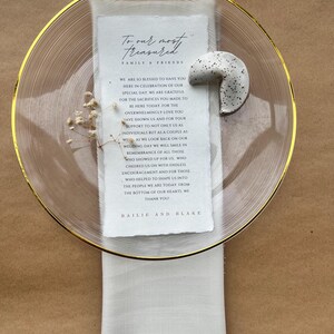 Marque-places de remerciement pour mariage