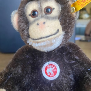 Steiff “Bongo” Chimpansee Aap #030826 6” Volledig getagd