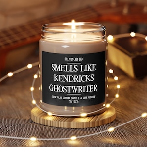 Smells Like Kendrick Ghostwriter, Fan Candles, Drizzy Rap Vibes, Birthday Candle, Gift For Her him, Home Decor Candle, Musician Gift, Funny
