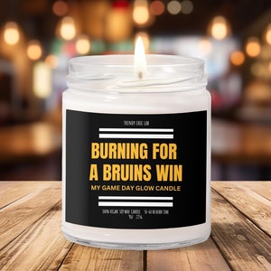 Vela con olor a Bruins, velas de regalo para ella y para él, NHL, día del juego, temática deportiva, hockey, marido y mujer