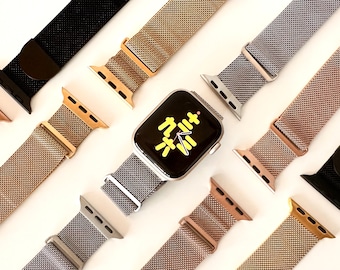 Correa Milanese Loop para Apple Watch Series 10 de 46 mm y 42 mm, correa de malla de acero inoxidable para iWatch Ultra 2 de 49 mm, Series 9, 8 y 7 SE, para mujer y hombre.
