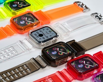 Doorzichtige Jelly Apple Watch-band | Transparante band serie 10 11 9 8 7 SE Ultra 2 | 38 40 41 42 44 45 46 49 mm
