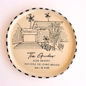 Handgemaakt gepersonaliseerd keramisch bord - trouwlocatie, First or Forever Family Home | Op bestelling gemaakt | Cadeau bruiloft, jubileum, housewarming