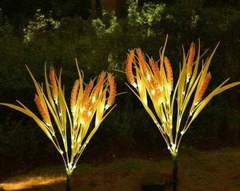 Outdoor Solar Powered Wheat Flower