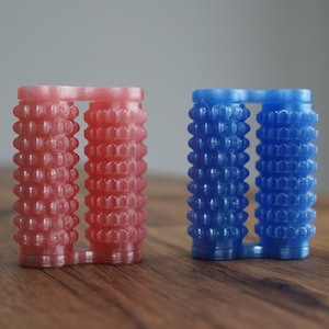 Transparent Fidget Roller | Strukturiertes Sensory Stim Spielzeug | Tragbare Hand Entspannungsrolle für Erwachsene & Jugendliche | Langlebiger Schreibtisch Fidget