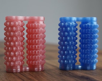 Transparante fidgetroller | Sensorisch speelgoed met textuur | Draagbare handontspanningsroller voor volwassenen en tieners | Duurzamere bureaufidget