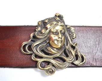 Handmade Buckleworks &quot;Elizabeth&quot; 1 5/8 Inch Belt Buckle | Brass or Sterling Silver (*refer to product description for further instruction)