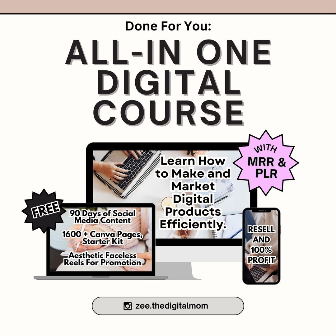 All-in-one Digital Marketing Course With Master Resell Rights and PLR ...