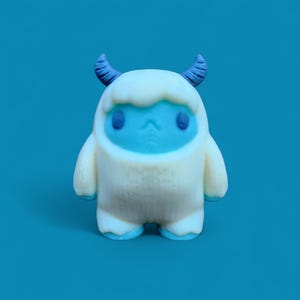 Mini Chibi Yeti and Igloo STL for 3D Printing - Spooky Cute Halloween Figurine and Decor  [DIGITAL DOWNLOAD]
