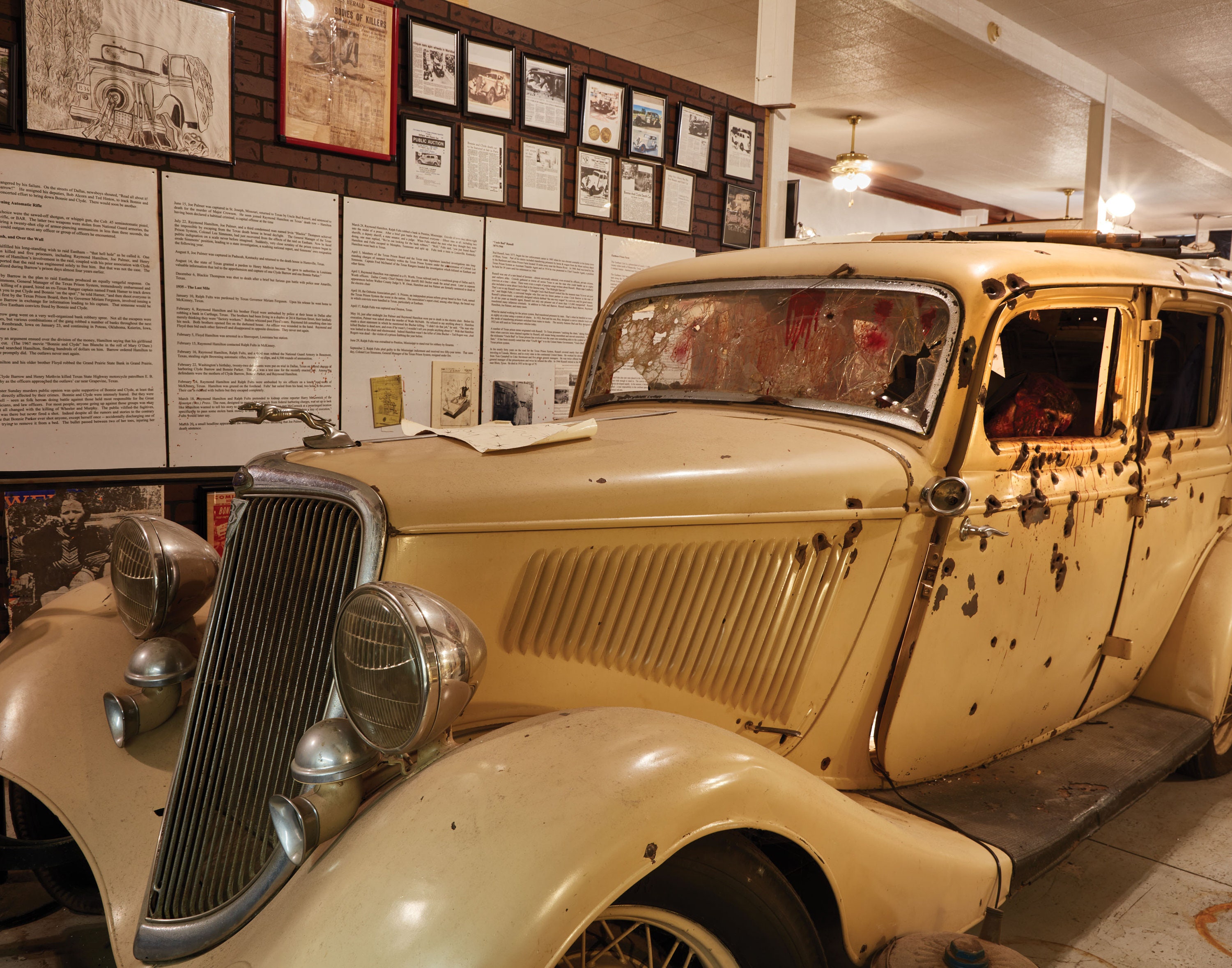 Bonnie and Clyde Car, Bonnie and Clyde Museum, Gibsland, Louisiana, Carol Highsmith Photographs