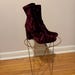 crushed velvet booties