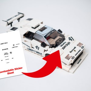Foglio di adesivi per auto in mattoni per Liberty Walk Lamborghini - Scarica