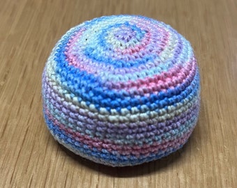 Unicorn hacky sack - Handmade crochet footbag