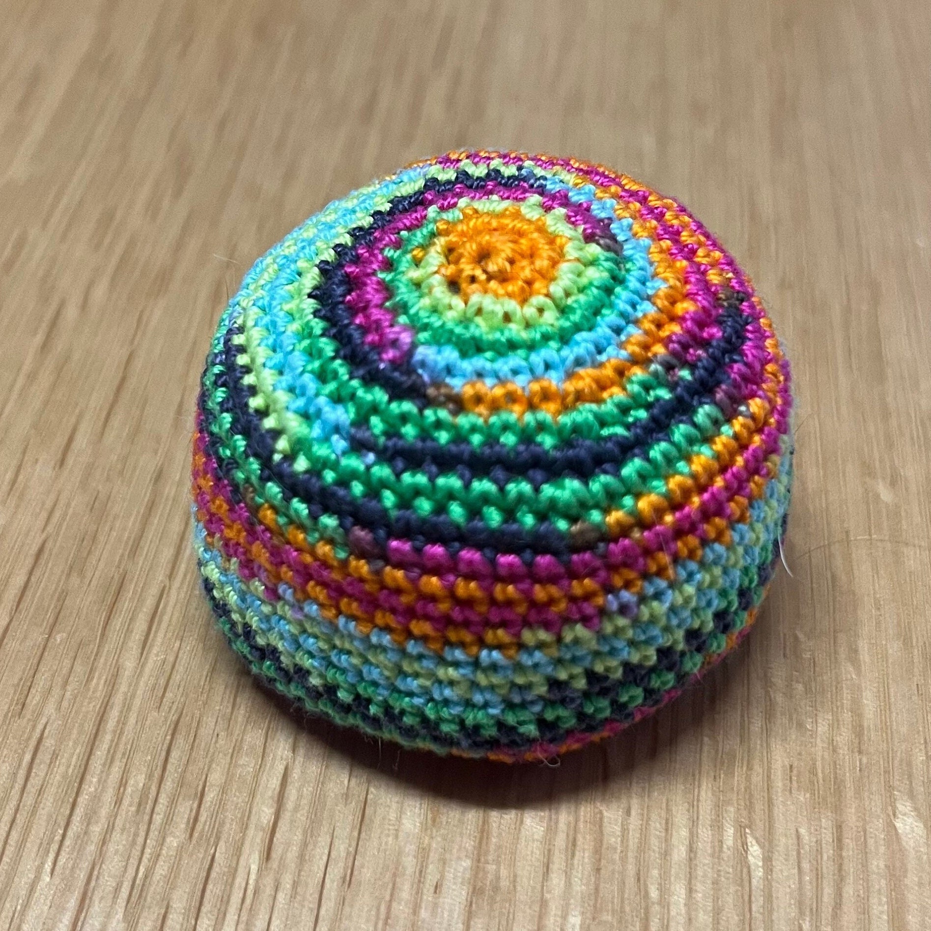Contrast - Hacky sack handmade crochet footbag stress ball