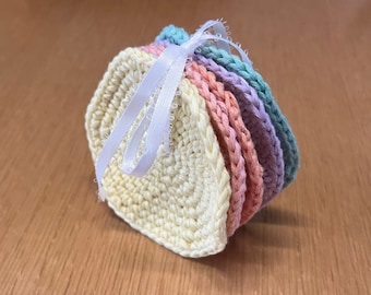 Coasters handmade crochet mug rugs - Glow-in-the-dark