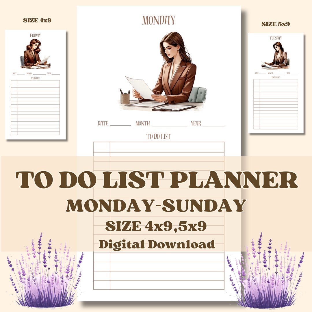 2024 Watercolor Weekly To-do List Planner &amp; Annual Calendar Bundle ...