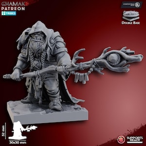 Orc shaman on foot - Ghamak - Tabletop Wargaming Miniature Sci-Fi/Fantasy/Daemon - 28mm/30mm Tabletop model kit