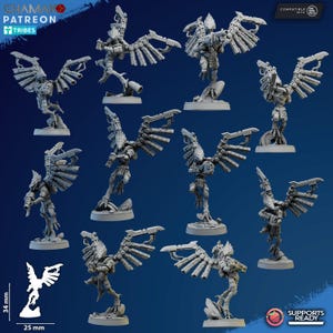 10 x Talon Marauders - Ghamak - Tabletop Wargaming Miniature Sci-Fi/Fantasy/Daemon - 28mm/30mm Tabletop model kit