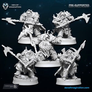 5 x Plague Reapers - Den of Imagination - Tabletop Wargaming Miniature Sci-Fi/Fantasy/Daemon - 28mm/30mm Tabletop model kit