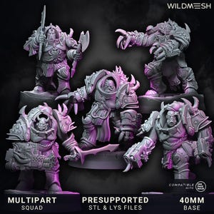 Annihilators of Excess (5 Models) - Den of Imagination - Tabletop Wargaming Miniature Sci-Fi/Fantasy/Daemon - 28mm/30mm Tabletop model kit