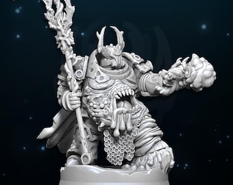Pesttrollkarl i Annihilator-rustning - Fantasinens näsa - Miniatyr Sci-Fi/Fantasy/Daemon - 28 mm/30 mm bordsmodellbyggsats