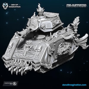 Excess Battle Tank - Den of Imagination - Tabletop Wargaming Miniature Sci-Fi/Fantasy/Daemon - 28mm/30mm Tabletop model kit