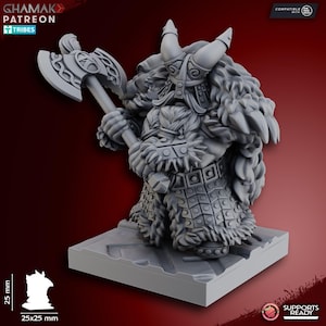 Dwarf Lord on foot - Ghamak - Tabletop Wargaming Miniature Sci-Fi/Fantasy/Daemon - 28mm/30mm Tabletop model kit