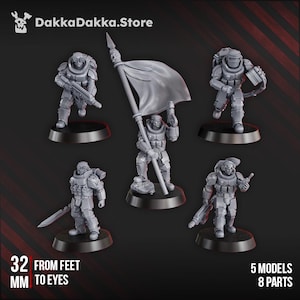 5 x The Phaeton Lead Squad - DakkaDakka.Store - Tabletop Wargaming Miniature Sci-Fi/Fantasy/Daemon - 28mm/30mm Tabletop model